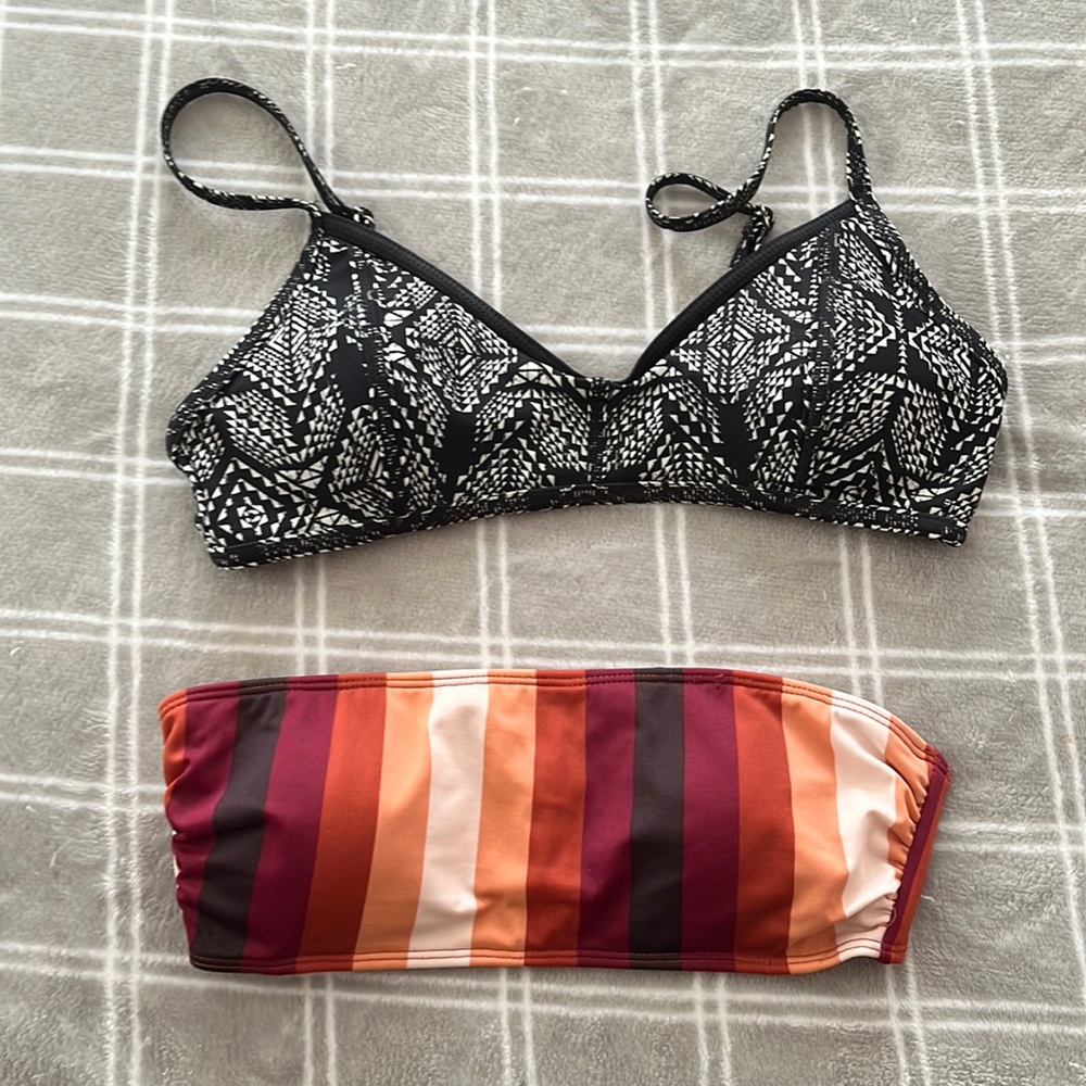 Two Tops bandeau and Triangle Top